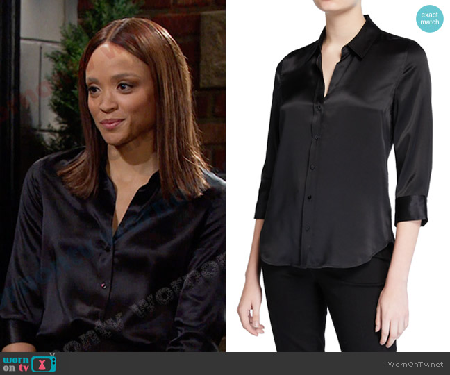 L'Agence Dani 3/4 Sleeve Blouse worn by Lani Price (Sal Stowers) on Days of our Lives