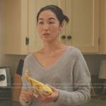 Laurel’s grey ribbed v-neck sweater on The Summer I Turned Pretty