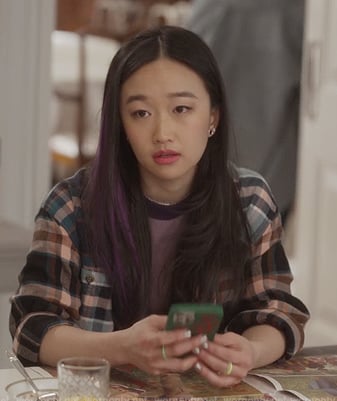 Lily’s plaid shirt on And Just Like That