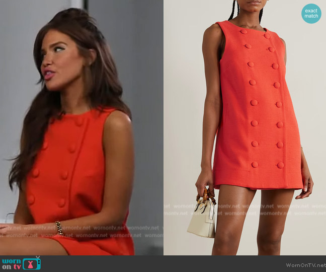 Lisa Marie Fernandez Double-breasted cotton-blend mini shift dress worn by Brynn Whitfield on The View