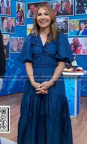Lori’s blue puff sleeve dress on Good Morning America