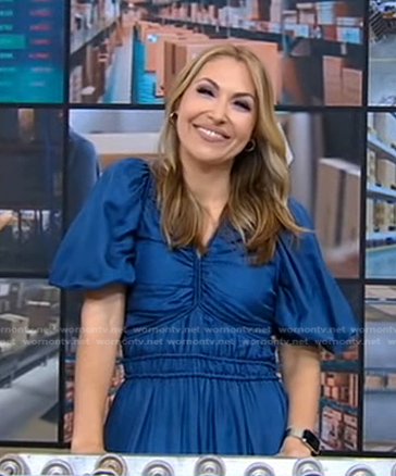 Lori’s blue puff sleeve dress on Good Morning America