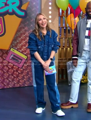 Lori’s denim jacket and jeans on Good Morning America