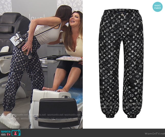 Louis Vuitton Jogging Pants worn by Heather Dubrow on The Real Housewives of Orange County
