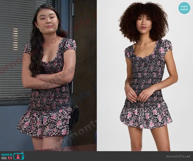 LoveShackFancy Trevor Dress worn by Wendy Shin (Victoria Grace) on Days of our Lives