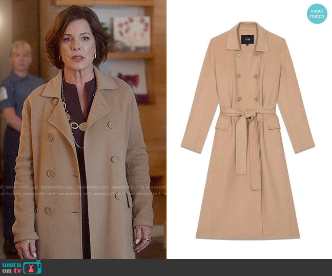 Maje Geola Coat worn by Margaret Wright (Marcia Gay Harden) on So Help Me Todd
