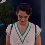 Marco’s sweater vest with green trim on Glamorous
