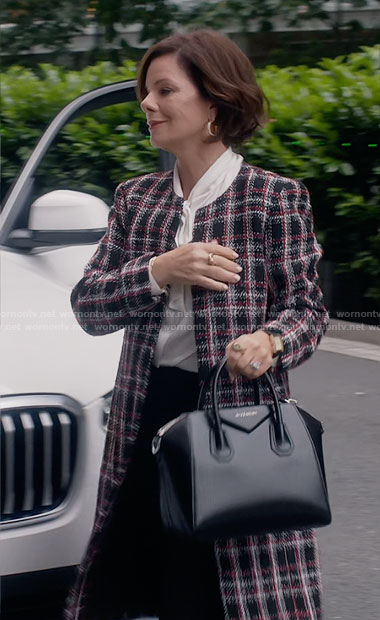 Margaret’s plaid tweed coat on So Help Me Todd