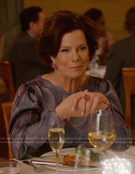 Margaret’s floral date dress on So Help Me Todd
