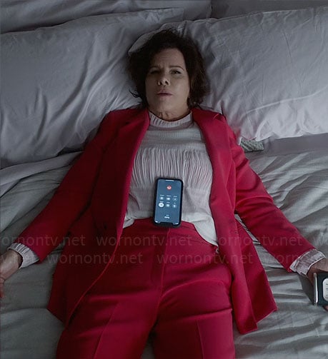 Margaret’s fuchsia suit on So Help Me Todd
