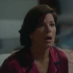 Margaret’s pink pajamas with contrasting trim on So Help Me Todd