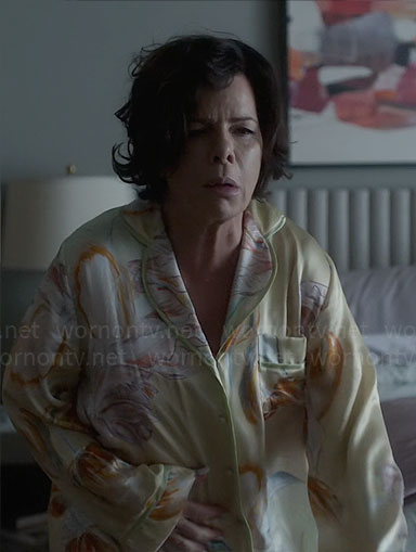 Margaret’s yellow floral pajamas on So Help Me Todd