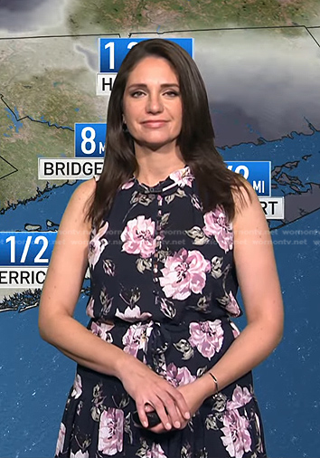 Maria’s floral print sleeveless dress on Today
