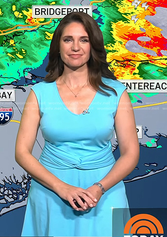Maria’s blue twist-front dress on Today