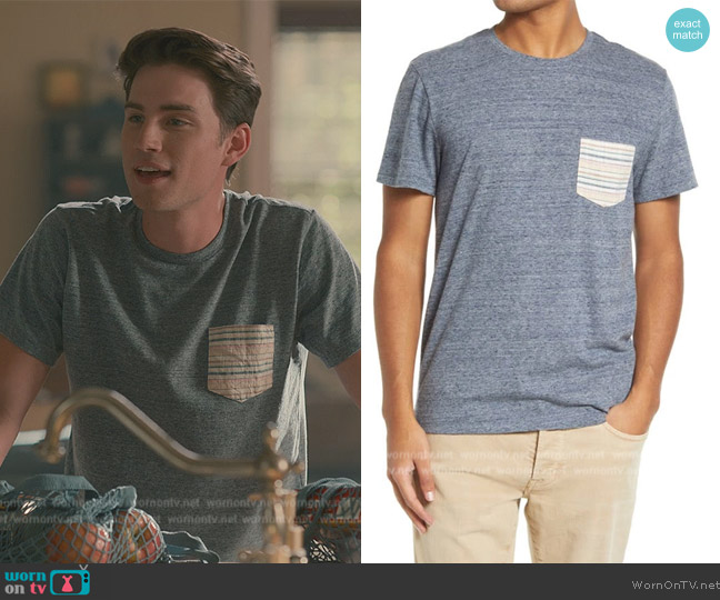 Marine Layer Signature Pocket T-Shirt worn by (Carson Rowland) on Sweet Magnolias