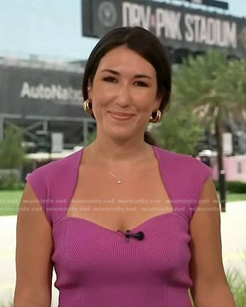 Marissa Parra’s pink ribbed top on NBC News Daily