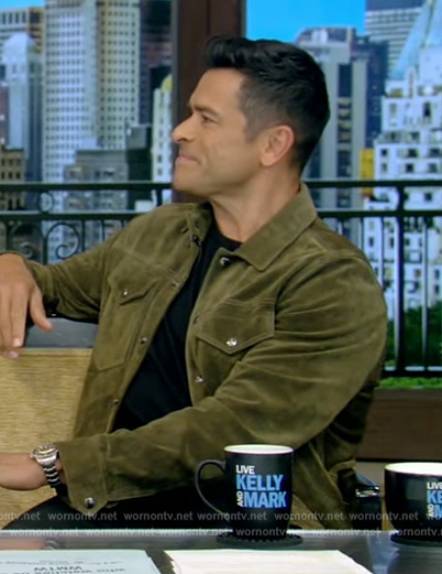 Mark’s green corduroy jacket on Live with Kelly and Mark
