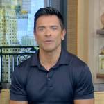 Mark’s navy shirt on Live with Kelly and Mark