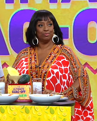 Melba Wilson’s red print caftan on Good Morning America