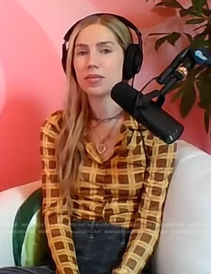 Miranda Maday’s yellow plaid top on The View