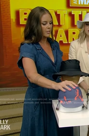 Monica Mangin’s denim dress on Live with Kelly and Mark