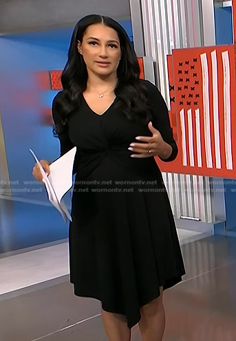 Morgan’s black twisted waist dress on NBC News Daily