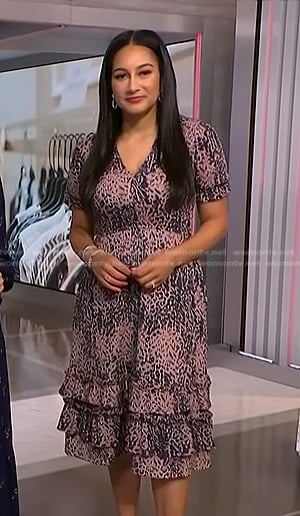 Morgan’s pink leopard print dress on NBC News Daily