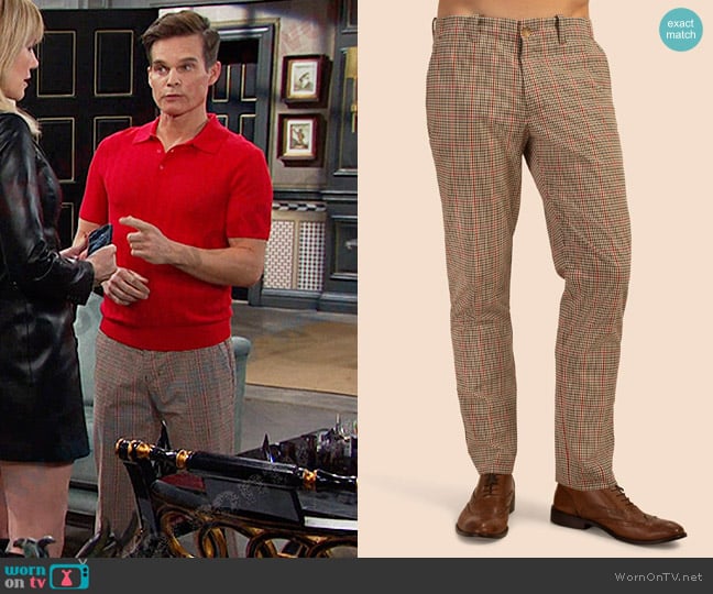 Mr Turk Alex Slim Trouser worn by Leo Stark (Greg Rikaart) on Days of our Lives