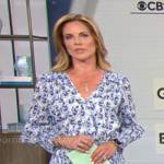 Natalie Morales’ blue floral dress on CBS Mornings