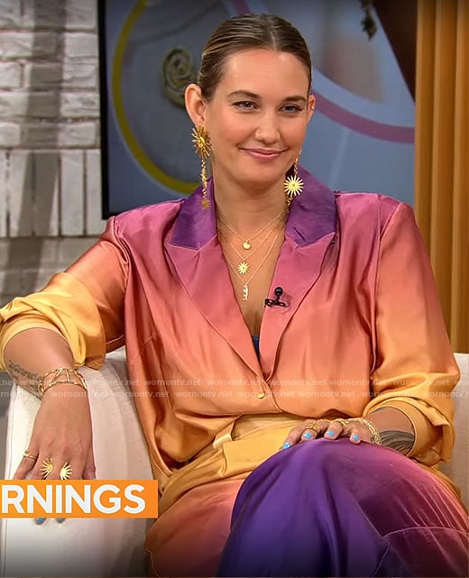 Nina Berenato’s ombre shirt and pants set on CBS Mornings