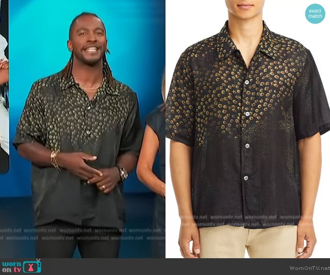 Our Legacy Short Sleeve Printed Shirt worn by Scott Evans on Access Hollywood