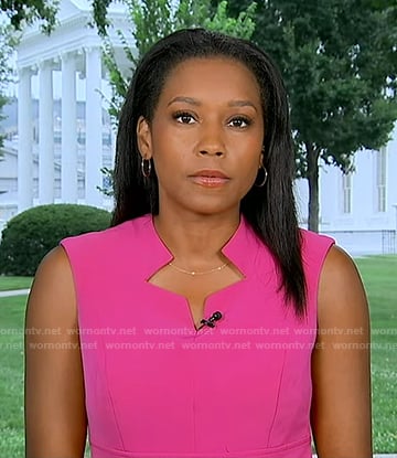 Rachel’s pink sleeveless dress on Good Morning America