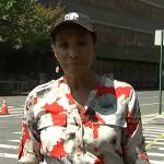 Rehema Ellis’s red floral blouse on NBC News Daily