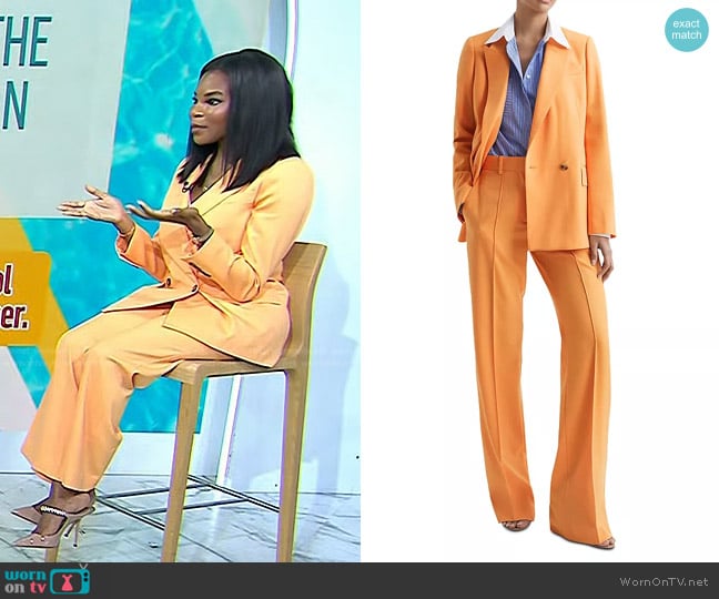 Reiss Emmy Double Breasted Blazer worn by Dr. Michelle Henry on Today
