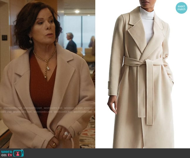 Reiss Agnes Coat worn by Margaret Wright (Marcia Gay Harden) on So Help Me Todd