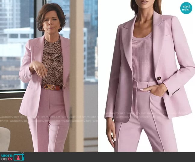 Reiss Aura Peak Lapel Blazer worn by Margaret Wright (Marcia Gay Harden) on So Help Me Todd