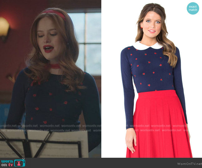 Review Fleur Jumper worn by Cheryl Blossom (Madelaine Petsch) on Riverdale