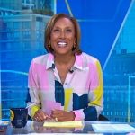 Robin’s multicolor print shirt on Good Morning America