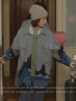 Rock’s blue printed jacket on And Just Like That