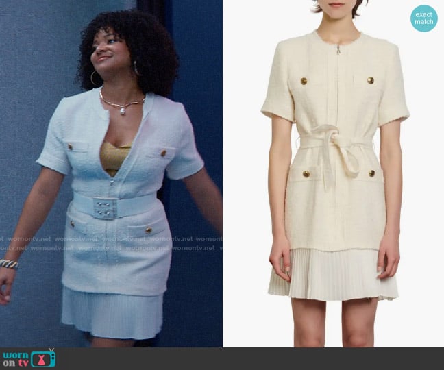 Sandro Joana Dress worn by Venetia Kelaher (Jade Payton) on Glamorous