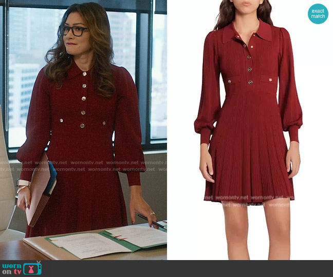 Sandro Lison Dress worn by Susan (Inga Schlingmann) on So Help Me Todd