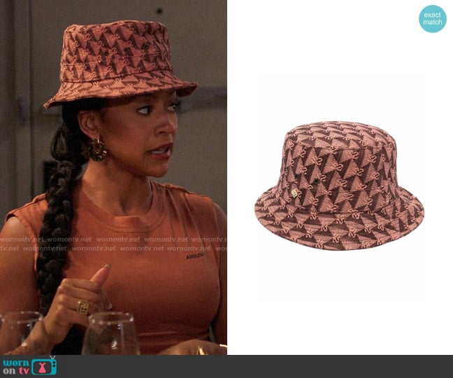 Sandro Logo monogram bucket hat worn by Sondi Hill (Corbin Reid) on Run the World