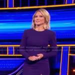 Sara’s purple slit dress on The Chase