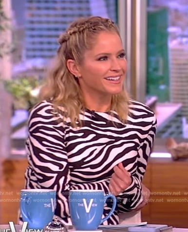 Sara’s zebra stripe mini dress on The View