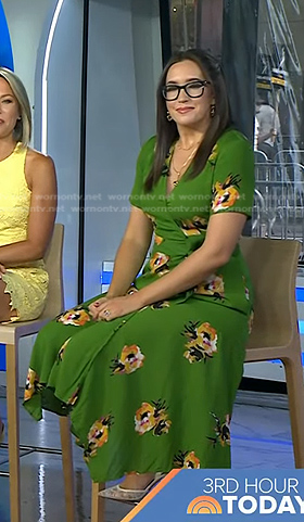 Savannah’s green floral midi dress on Today
