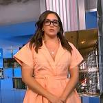 Savannah’s orange wrap mini dress on NBC News Daily