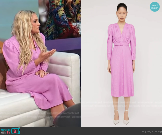 Scanlan Theodore French Jacquard Dress worn by Jamie Lynn Spear on Access Hollywood