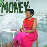 Sharon Epperson’s pink colorblock midi dress on Today