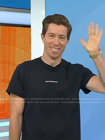 Shaun White’s whitespace logo print tee on Today