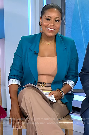 Sheinelle’s beige pants and belt on Today Show